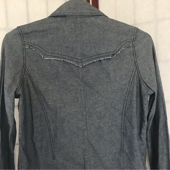 WILLIAM RAST Gray Snap Button Shirt, Size XS - Picture 8 of 14